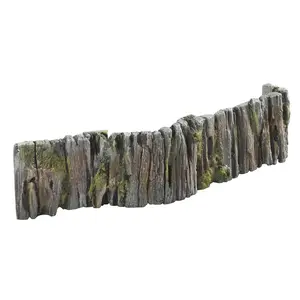 Barjera panelis AQUA DELLA Stone barrier brūns/zaļš/pelēks – poliresīns, 380×100×70 mm