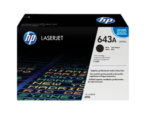 LaserJet toner cartridge HP Enterprise 643A (black) — 11,000-page yield, single pack