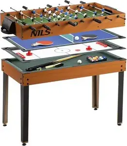 Игровой стол 4-в-1 Nils Extreme SDM универсальный — бильярд, футбол, кикер, аэрохоккей, настольный теннис