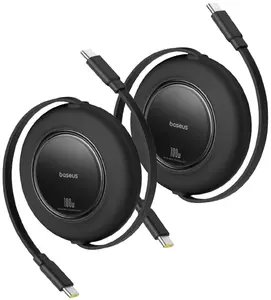 USB-C to USB-C cable Baseus 2 m — black, USB 2.0 data and charging cable
