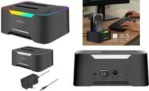 Док-станция LOGILINK Quickport QP0036, USB 3.2, 2 порта для 2,5/3,5" SATA HDD/SSD