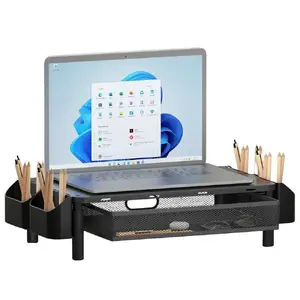 Monitor stand TECHLY ICA-MS 114 — freestanding mount, height adjustment, max load 20 kg, black