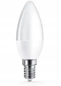 LED svecītes spuldze Heda HD025 C37 E14 5W siltai baltai 470 lm 830