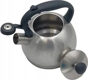 Caldron-style whistling kettle KingHoff Krisberg KR 2600, 2 L, induction-compatible, silver