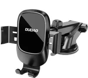 Car gravity phone holder Dudao with suction cup for windshield or dashboard — black