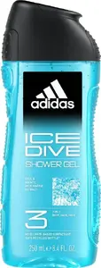 Shower Gel 3-in-1 ADIDAS Ice Dive 250 ml — body, face and hair wash