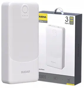 Power bank Dudao K10Pro 20000mAh 2.4A dual USB-A, white