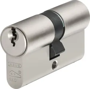 Cylinder lock SYNOLOGY 40×45 mm matte nickel, long profile, 3 keys