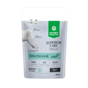 Корм для собак nature’s protection SUPERIOR CARE White Беззерновой Взрослым Белая рыба и криль 85 г