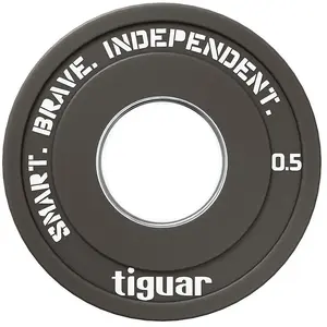 Weight Plate Tiguar rubber fractional Olympic 50 mm, 0.5 kg