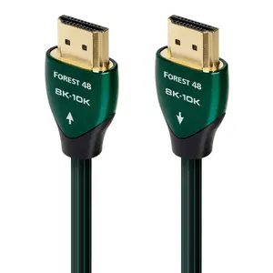 Кабель HDMI AudioQuest Forest 48 2 м — HDMI Type A (м) на 3× HDMI Type A (м), HDMI 2.1, черно-зелёный