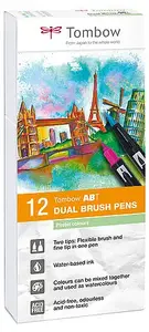 Marker set TOMBOW ABT Dual Brush Pen Set — 12 colours, brush tip and bullet tip