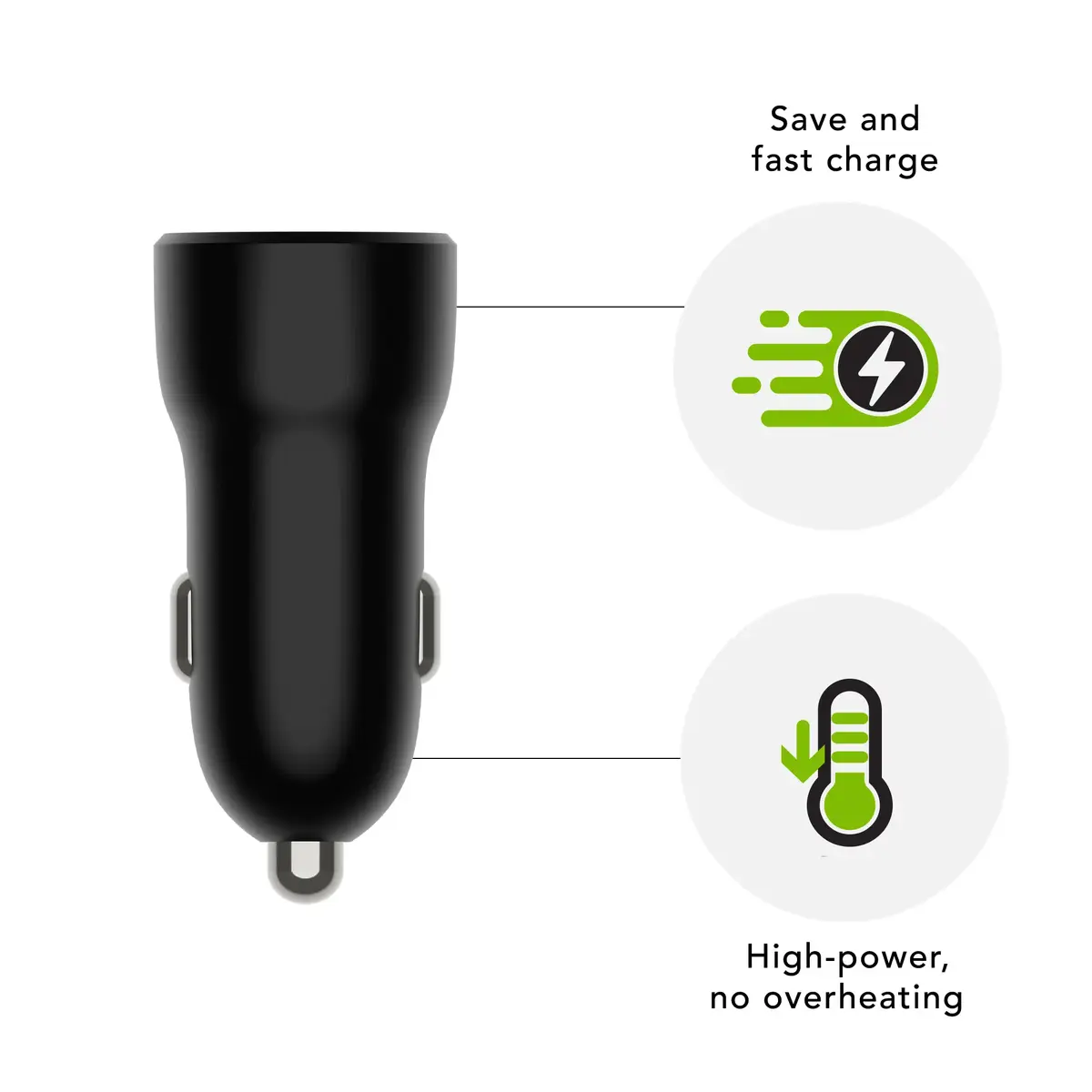 Авто зарядное d bramante re-charge USB-A 18W Photo 4