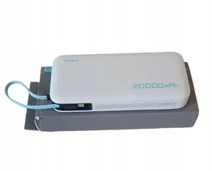 Powerbank Cuktech CUKP200NGLLG 20000mAh 55W ar iebūvētu USB‑C kabeli — balts
