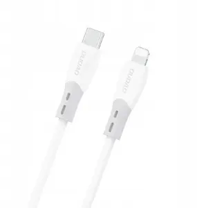 USB-C to Lightning Cable Dudao L25SX — 30W, 1 m, soft silicone braided, white
