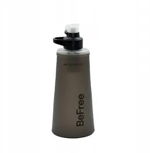 Water filter bottle Katadyn BeFree Filter AC 1000 ml, black — 1 L collapsible hydration with integrated microfilter