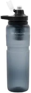 Water filter bottle Katadyn BeFree AC 0.9 L, smoke — collapsible bottle with integrated hollow-fiber filter