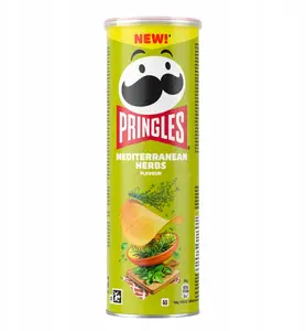 Kartupeļu uzkoda Pringles Mediterranean Herbs 165 g — Pringles ar Vidusjūras garšvielām