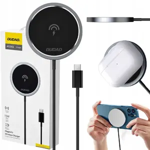 Беспроводная зарядка Dudao A12XS 15W совместимая с MagSafe — чёрная