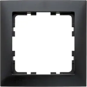 Wall plate/switch cover Berker 10119949 — Anthracite thermoplastic, screwless, 80.5×80.5 mm