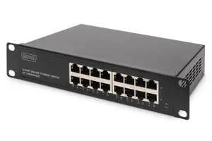 Коммутатор DIGITUS 10" Gigabit Ethernet 16-портный нерегистрируемый (для монтажной панели)