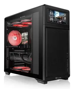 Thermaltake TR300 TG Midi Tower PC Case Black with Tempered Glass, Supporting ATX Micro-ATX Mini-ITX Motherboards and PS2 Power Supply