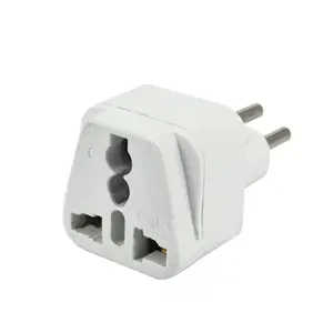 Power travel adapter Riff RF-USA/UK/EUR/WH — plugs USA/UK/CN to EU, white