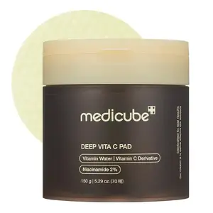 Витаминные салфетки для лица Medicube Deep Vita C Pad — 70 шт., пропитанные пилинговые диски