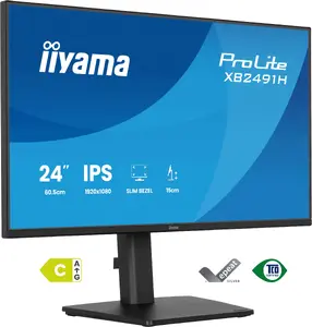 Монитор IIYAMA ProLite XB2491H-B1 23.8" (60.5 см) Full HD IPS LCD, 1920×1080, 178° углы, VESA, регулировка по высоте, чёрный