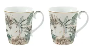 Porcelain Mug Set EASY LIFE Nostalgic Heaven — 2 pieces, 275 ml each