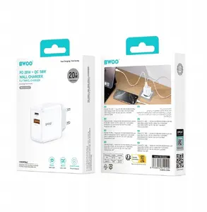 Wall Charger TelForceOne CDA182 38W 1x USB-A + 1x USB-C, white