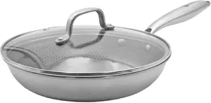 Сковорода Brunbeste BB-5554 стальная с крышкой 24 см антипригарная соты индукция