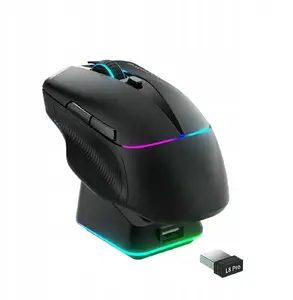 Wireless Gaming Mouse Machenike L8 Pro with Charging Dock — black