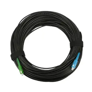 Fibre optic patchcord Extralink SC/APC–SC/UPC round drop SM G.657.A2 40 m FTTH, simplex, black