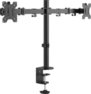 Крепление для монитора Vision Magic VFM-DPD2B, зажим, для 13"–27" (33–68,6 см), до 16 кг, VESA 75×75–100×100, наклон и поворот, чёрный