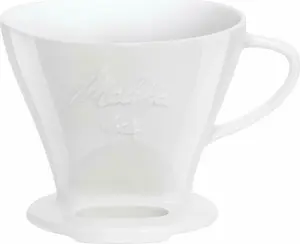 Porcelain Coffee Dripper Melitta 1x4 – White, pour-over brewer for 1–4 cups