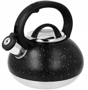 Kettle Brunbeste BB-2397 steel with whistle 2.0 L for induction and gas, black marble