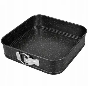 Springform cake pan Brunbeste BB-7715, openable square baking tin 18×18 cm, black