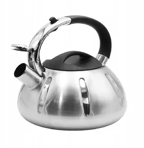 Stainless Steel Whistling Kettle Brunbeste BB-2432 3 L, Grooved Body, Induction-Compatible