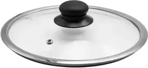 Glass pot lid Brunbeste BB-5531 with metal rim and knob Ø32 cm