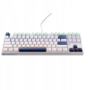 Wired mechanical gaming keyboard No name Machenike K500B-B87 with Red switches, white, backlit