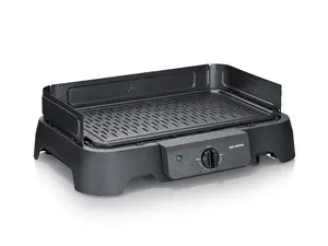 Tabletop electric grill SEVERIN PG 8595 — 2000 W, rectangular grid, black
