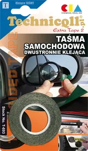 Double-sided automotive tape Technicqll T-709 19 mm x 1.5 m, black