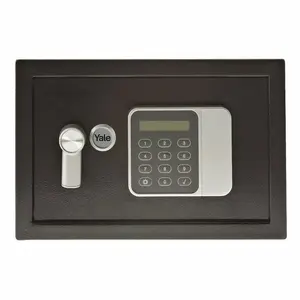 Brīvstāvošs seifs ORNO Yale YSG/200/DB2 — 8,6 l, tērauds, melns, barošana no baterijām (AAA), 310×200×200 mm