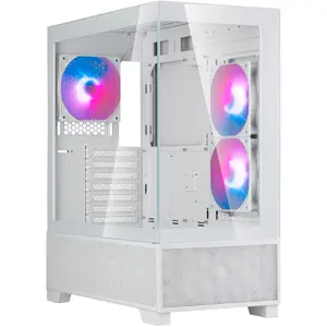 Computer case SILVERSTONE Lucid 05 white with 270° panoramic tempered glass design