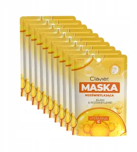 Apgaismojoša šķiedras maska APLB CLAVIER ar C vitamīnu, 10 gab. iepakojums