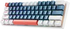 Wired Mechanical Gaming Keyboard Machenike K500-B61 with Blue Switches, Backlit, Blue-White