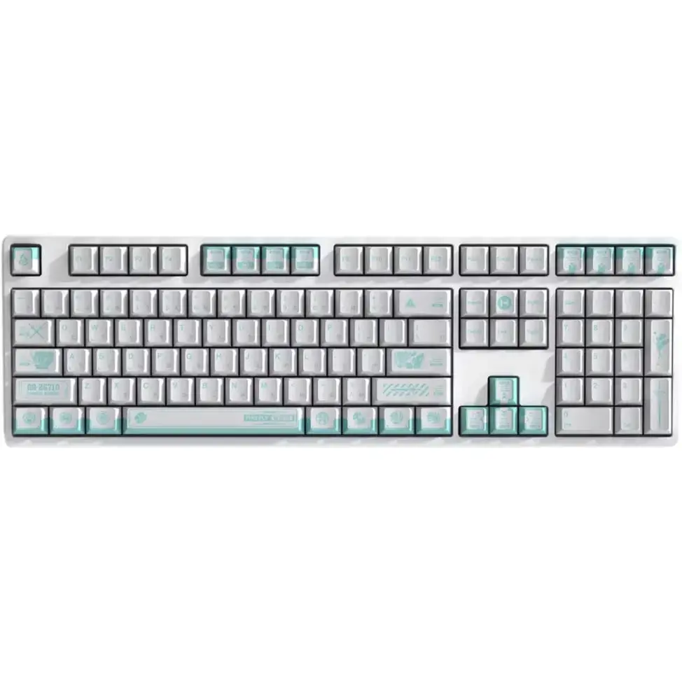 HYTE Firefly набор кейкапов — бело-бирюзовый Photo 2