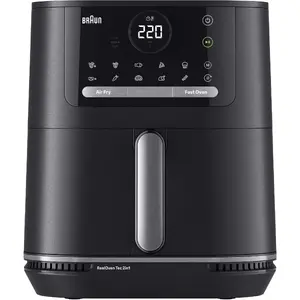 Фритюрница Braun Houshold MultiFry 5 HF 5054I — 2-в-1 аэрогриль, 2000 Вт, корзина 6,0 л (чёрный)