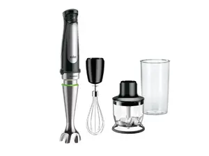 Iemērkams blenderis Braun MQ 7025X — 1000 W, trauks 0.6 l, nerūsējoša tērauda kāts, smalcinātājs 0.35 l